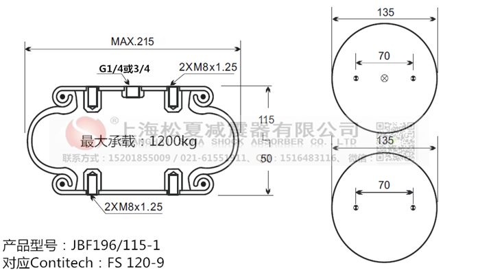 JBF196/115-1橡膠<a href='http://485353.cn/' target='_blank'><u>空氣彈簧</u></a>
