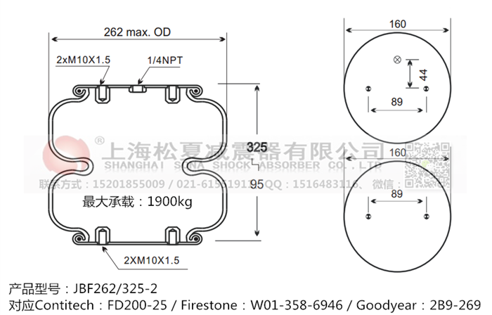 JBF262/325-2橡膠<a href='http://485353.cn/' target='_blank'><u>空氣彈簧</u></a>
